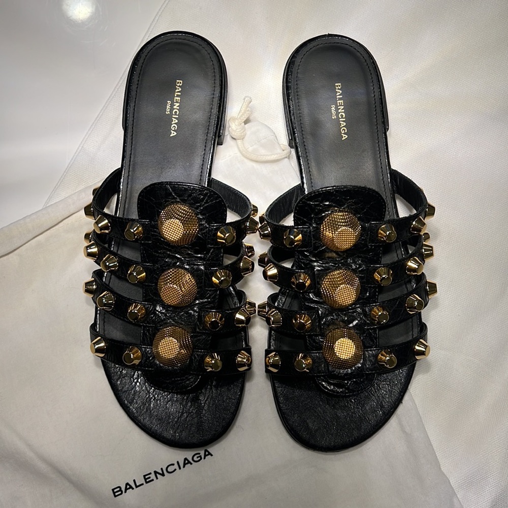 Balenciaga Grommet Sandal Black 37
